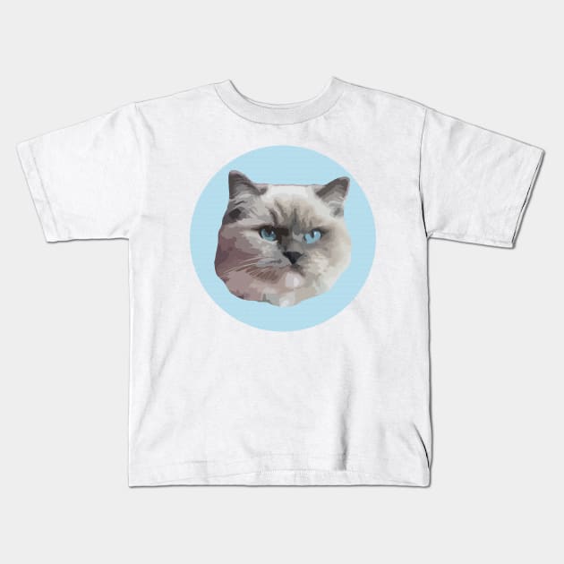 Ragdoll Cat Kids T-Shirt by NV